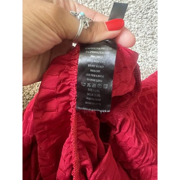 Butt Scrunch High Rise Leggings Women's L/XL Lifting Double Pockets Waffle Print - Picture 8 of 8